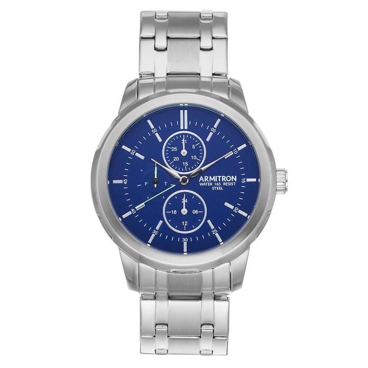 Armitron Men's Stainless Steel Dress Watch - 20/5314nvsv, Size: Large, Grey