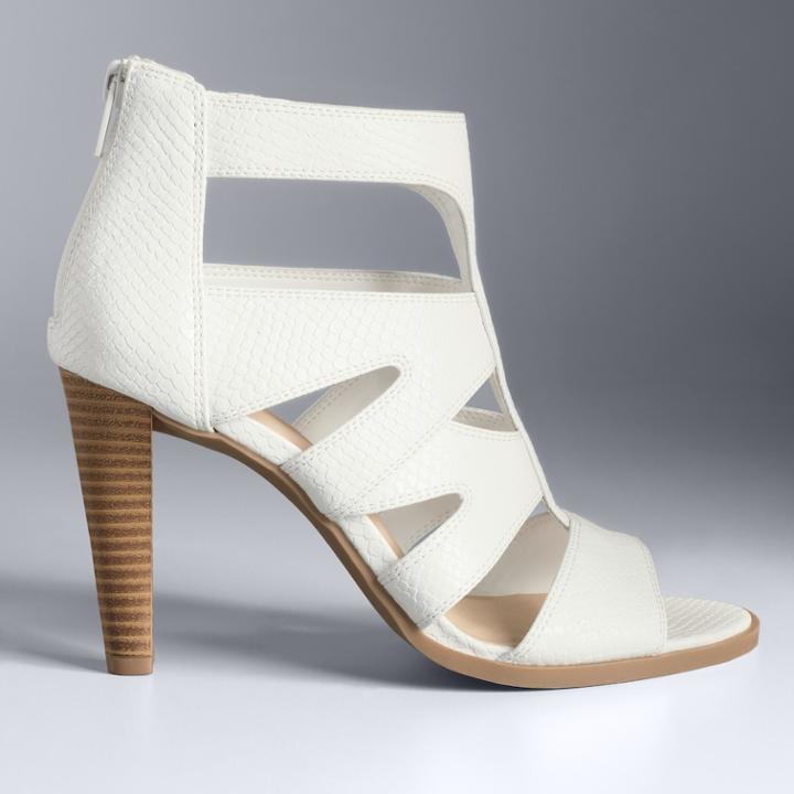 Simply Vera Vera Wang Dragon Women's High Heel Sandals, Size: 6.5, Natural