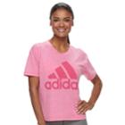 Women's Adidas Short Sleeve Graphic Tee, Size: Large, Brt Pink