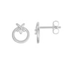 Boston Bay Diamonds Sterling Silver Diamond Accent Xo Stud Earrings, Women's, White