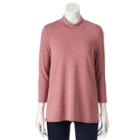 Women's Sonoma Goods For Life&trade; Solid Mockneck Tee, Size: Xl, Med Pink