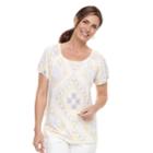Women's Croft & Barrow&reg; Smocked Top, Size: Xl, Gold