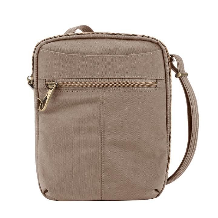 Travelon Anti-theft Signature Slim Day Bag, Women's, Beig/green (beig/khaki)