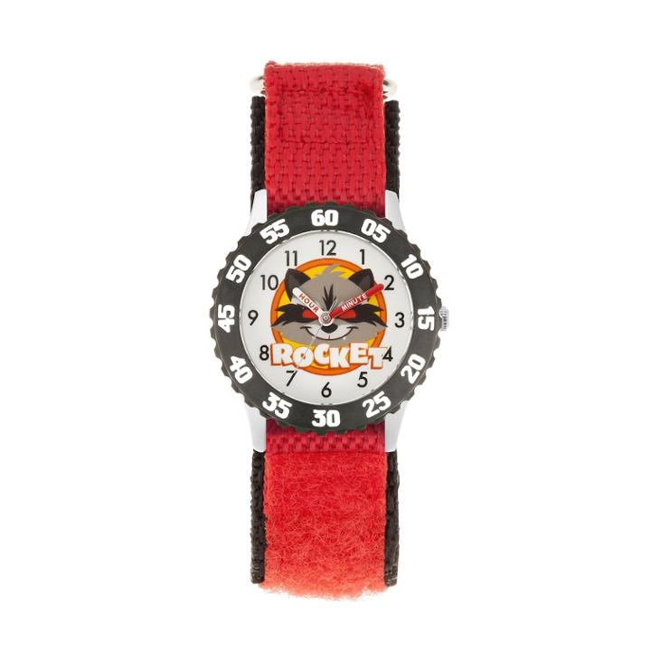 Marvel Guardians Of The Galaxy Vol. 2 Rocket Kids' Time Teacher Watch, Kids Unisex, Size: Medium, Red