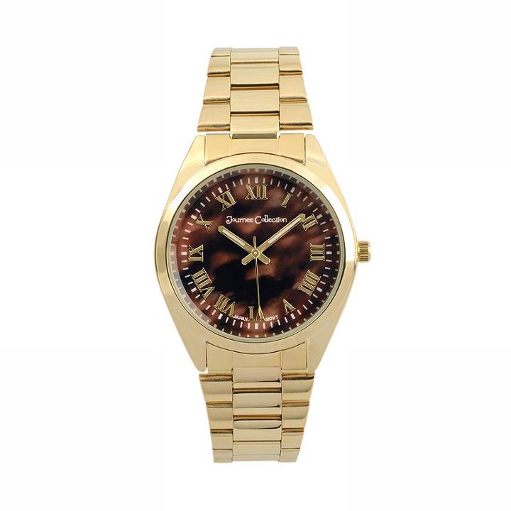 Journee Collection Women's Tie-dye Stainless Steel Watch, Yellow