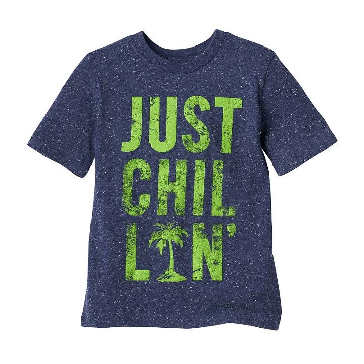 Boys 4-10 Jumping Beans&reg; Just Chillin Palm Tree Graphic Tee, Boy's, Size: 10, Blue Other