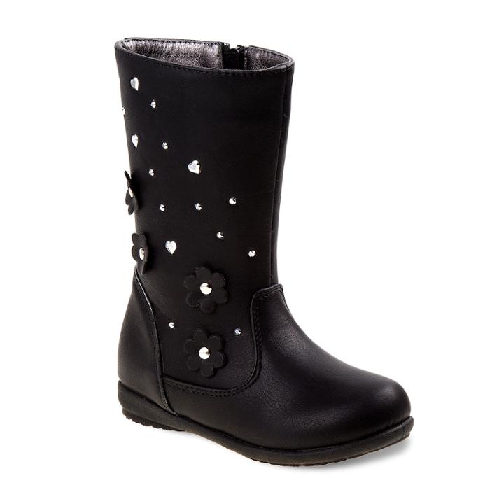 Rugged Bear Toddler Girls' Tall Boots, Size: 5 T, Black