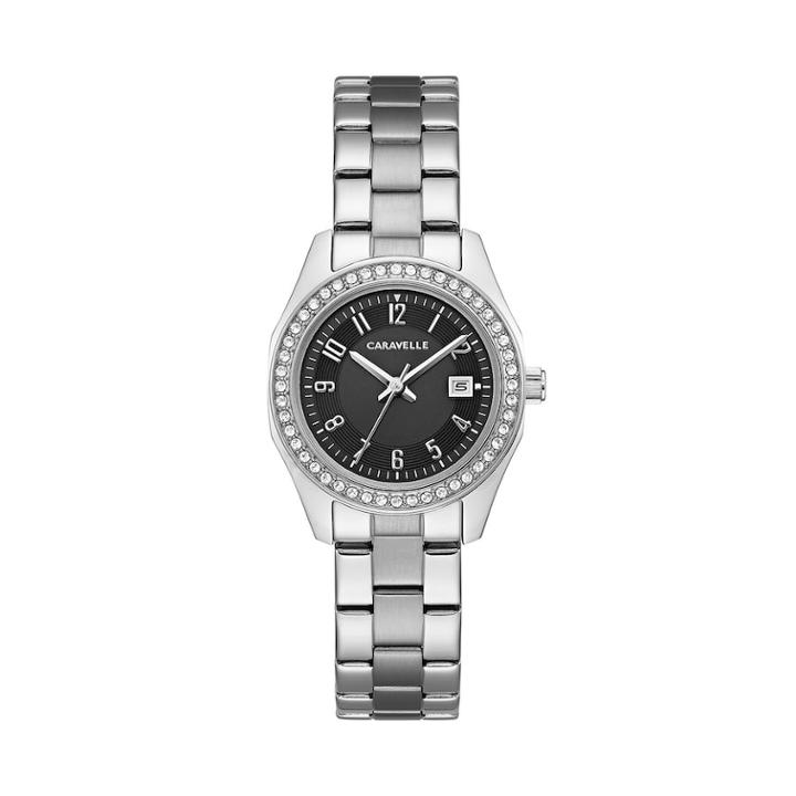 Caravelle Women's Crystal Stainless Steel Watch - 43m121, Size: Small, Grey