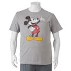 Big & Tall Disney's Mickey Mouse Tee, Men's, Size: Xxl Tall, Grey Other