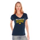 Women's Michigan Wolverines Fair Catch Tee, Size: Medium, Blue (navy)