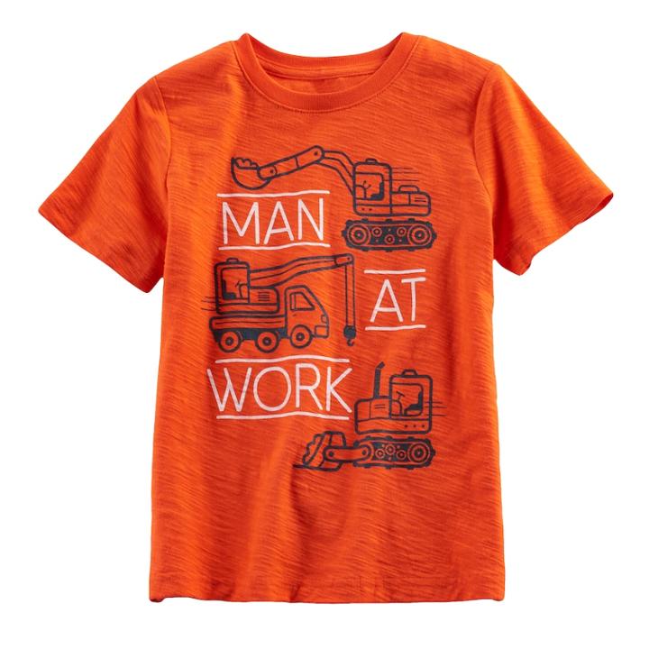 Boys 4-10 Jumping Beans&reg; Graphic Tee, Size: 6, Med Orange