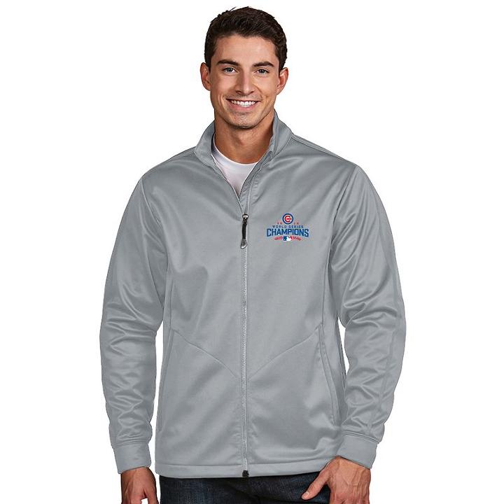 Men's Antigua Chicago Cubs 2016 World Series Champions Golf Jacket, Size: Medium, Silver