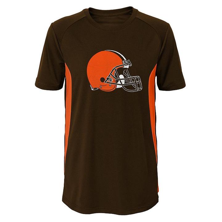 Boys 8-20 Cleveland Browns Logo Tee, Boy's, Size: L(14/16), Brown