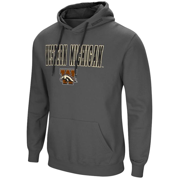 Men's Western Michigan Broncos Pullover Fleece Hoodie, Size: Xxl, Grey