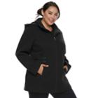 Plus Size D.e.t.a.i.l.s Hooded Fleece Midweight Jacket, Women's, Size: 2xl, Black