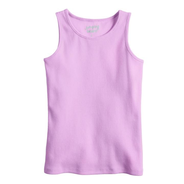 Girls 4-10 Jumping Beans&reg; Basic Solid Ribbed Tank Top, Size: 6, Brt Purple