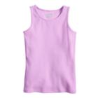 Girls 4-10 Jumping Beans&reg; Basic Solid Ribbed Tank Top, Size: 6, Brt Purple