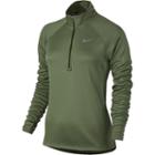 Women's Nike Performance Dri-fit Half-zip Running Top, Size: Large, Green Oth