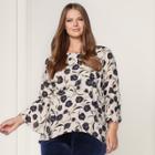 Lc Lauren Conrad Runway Collection Print Flutter Top - Plus Size, Women's, Size: 3xl, Lt Beige