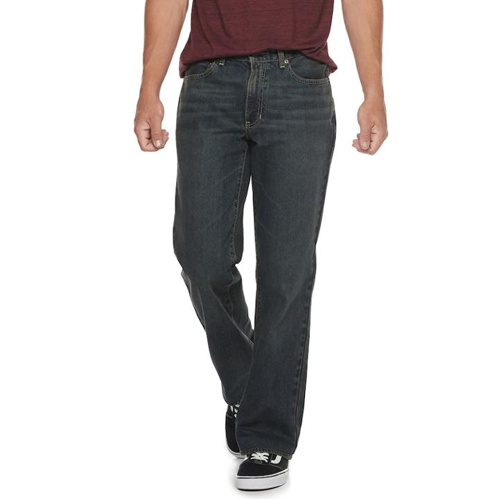 Men's Urban Pipeline&trade; Relaxed Bootcut Jeans, Size: 34x30, Dark Blue