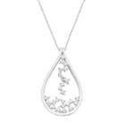 Boston Bay Diamonds 14k White Gold 3/8 Carat T.w. Diamond Teardrop Pendant Necklace, Women's, Size: 18