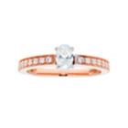 14k Gold 3/4 Carat T.w. Igl Certified Diamond Oval Engagement Ring, Women's, Size: 6, White