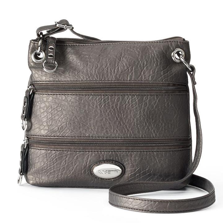Rosetti Demi Zips Colorblock Crossbody Bag, Women's, Dark Grey