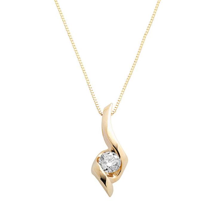 Sirena Collection 14k Gold 3/8-ct. T.w. Diamond Pendant, Women's, Yellow