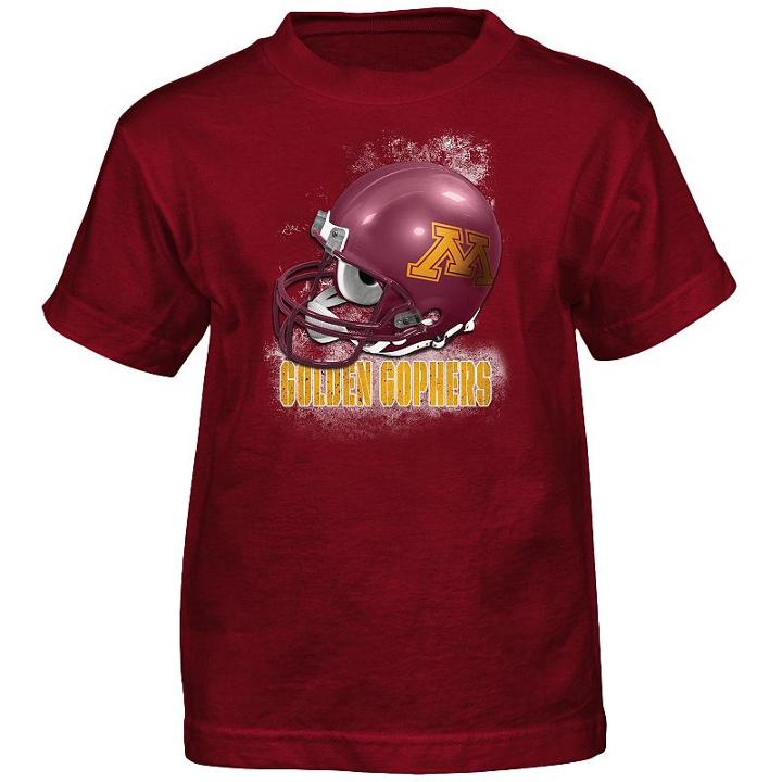 Boys 4-7 Minnesota Golden Gophers Helmet Tee, Boy's, Size: L(7), Red