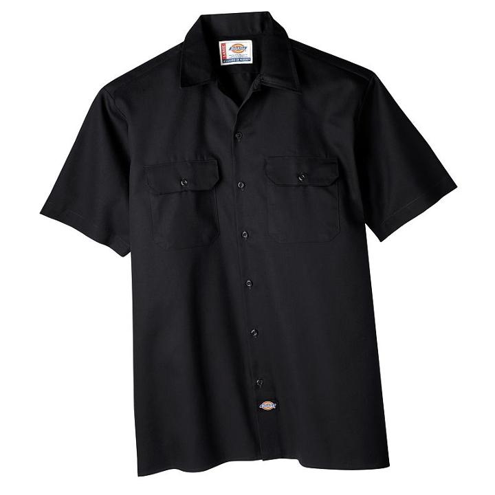 Big & Tall Dickies Original-fit Work Shirt, Men's, Size: 5x Large, Black