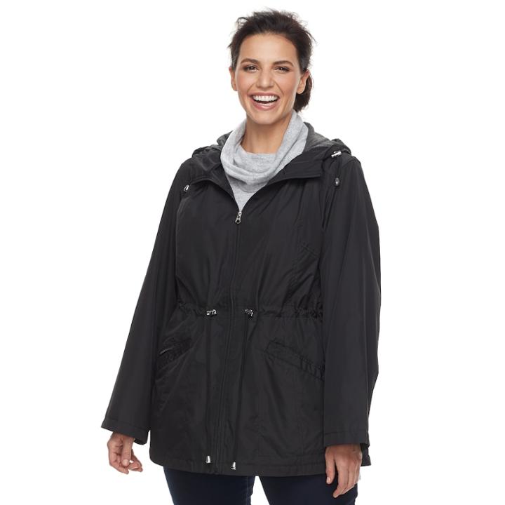 Plus Size D.e.t.a.i.l.s Packable Parka, Women's, Size: 2xl, Black