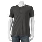 Men's Sonoma Goods For Life&trade; Classic-fit Garment-dyed Slubbed Henley, Size: Large, Grey