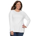 Plus Size Croft & Barrow&reg; Classic Crewneck Tee, Women's, Size: 1xl, White