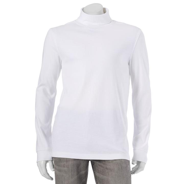 Men's Croft & Barrow&reg; Classic-fit Turtleneck, Size: Medium, White