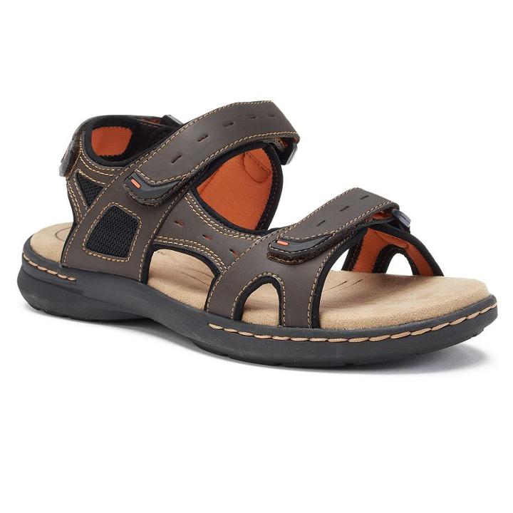 Croft & Barrow&reg; Harbor Men's Ortholite River Sandals, Size: Medium (9), Brown