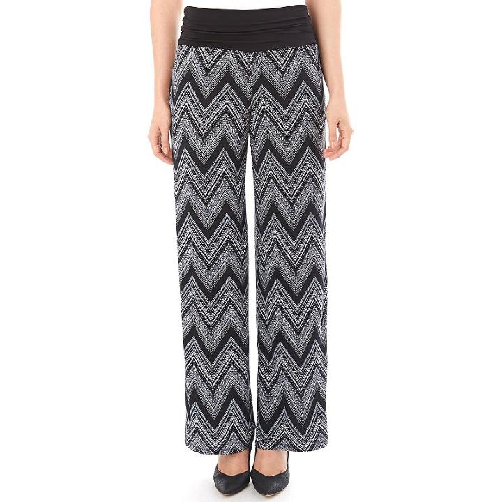 Women's Apt. 9&reg; Chevron Palazzo Pants, Size: Regular, Ovrfl Oth