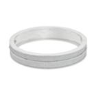 Silver Tone Glitter Hinge Bracelet, Women's