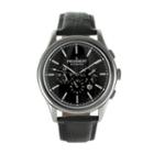 Peugeot Men's Automatic Leather Skeleton Watch - Mk910sbk, Black
