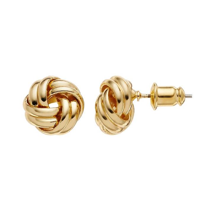 Dana Buchman Love Knot Stud Earrings, Women's, Gold