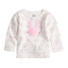 Baby Girl Jumping Beans&reg; Softest Fleece Graphic Crewneck Sweatshirt, Size: 12 Months, Natural