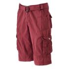 Men's Xray Belted Cargo Shorts, Size: 40, Dark Red