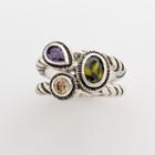 Silver-tone Cluster Ring, Women's, Size: 8, Multicolor