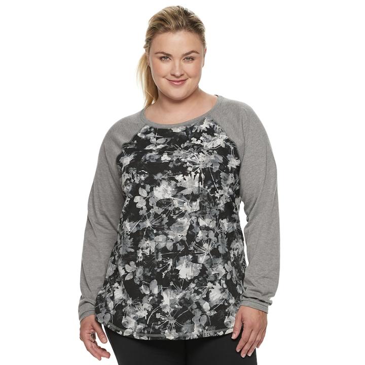 Plus Size Tek Gear&reg; Long Sleeve Tee, Women's, Size: 1xl, Black