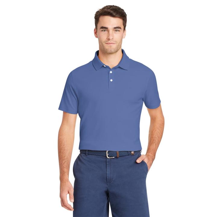 Men's Izod Interlock Solid Polo, Size: Xl, Blue