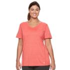 Plus Size Tek Gear&reg; V-neck Performance Tee, Women's, Size: 1xl, Brt Pink
