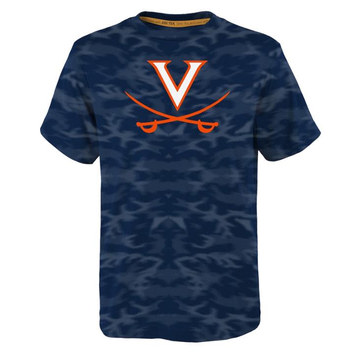 Boys 8-20 Virginia Cavaliers Vector Dri-tek Tee, Size: M 10-12, Blue (navy)