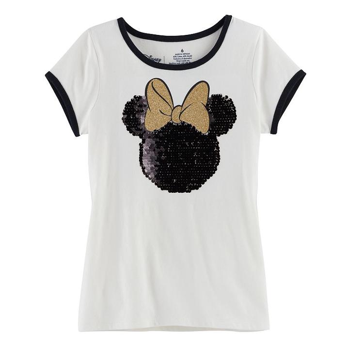 Disney's Minnie Mouse Girls 4-7 Sequin Flipping Tee By Jumping Bean&reg;, Girl's, Size: 6, White