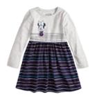 Disney's Minnie Mouse Girls 4-10 Striped Skater Dress By Jumping Beans&reg;, Size: 6, Light Grey