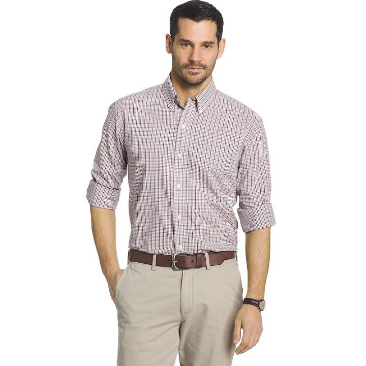 Big & Tall Arrow Hamilton Regular-fit Button-down Shirt, Men's, Size: Xl Tall, Dark Red