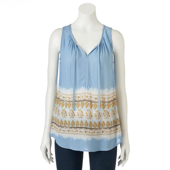 Women's Sonoma Goods For Life&trade; Challis Tank, Size: Small, Med Blue